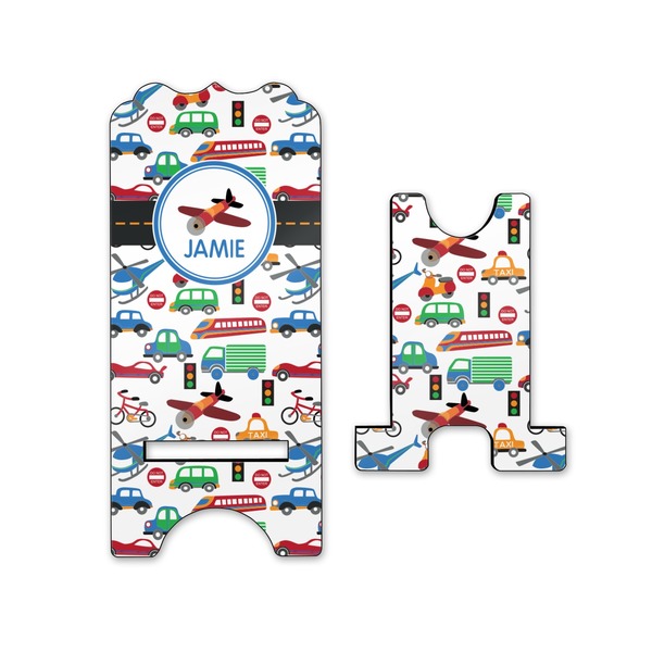 Transportation Stylized Phone Stand - Front & Back - Small