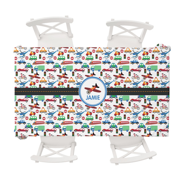 Custom Transportation Tablecloth - 58"x102" (Personalized)