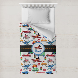 Transportation Toddler Duvet Cover w/ Name or Text
