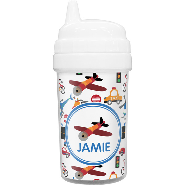 Custom Transportation Toddler Sippy Cup (Personalized)