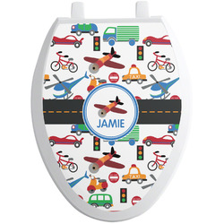 Transportation Toilet Seat Decal - Elongated (Personalized)