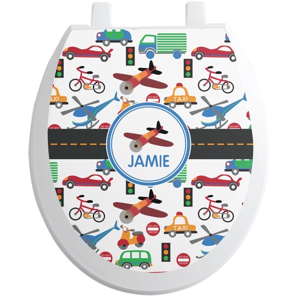 Custom Transportation Toilet Seat Decal (Personalized)