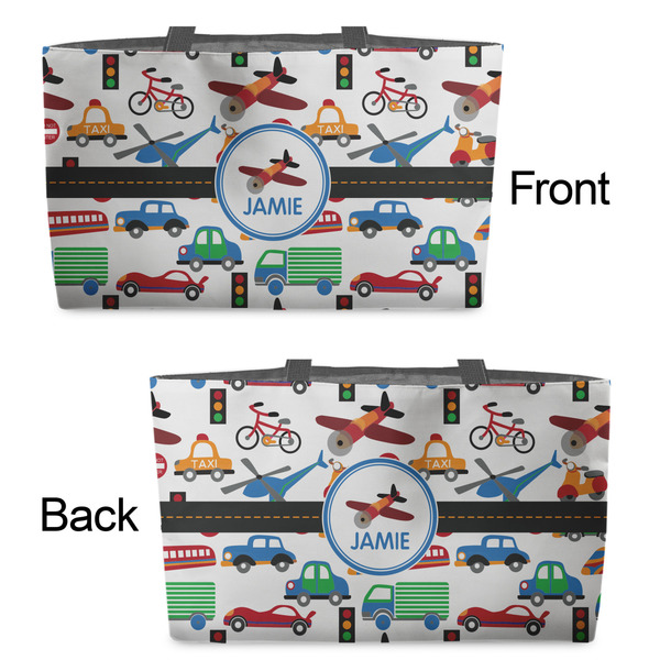 Transportation Tote w/Black Handles - Front & Back Views