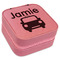Transportation Travel Jewelry Boxes - Leather - Pink - Angled View
