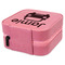 Transportation Travel Jewelry Boxes - Leather - Pink - View from Rear