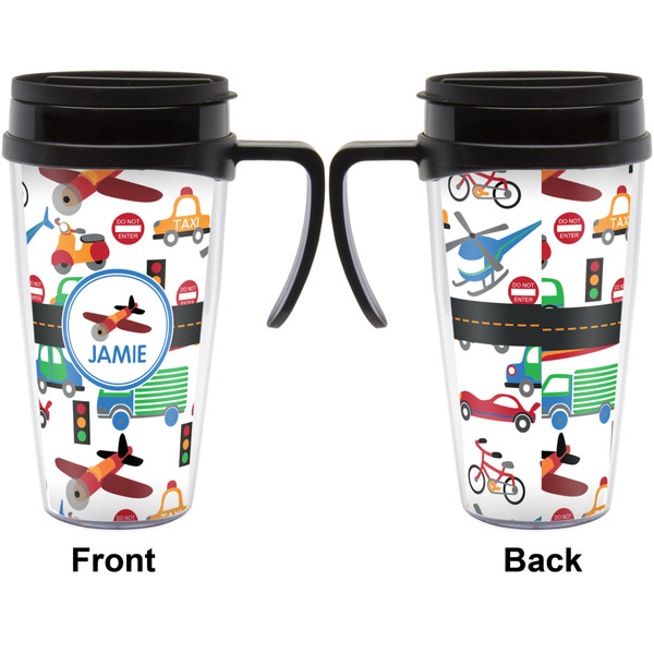 Transportation Travel Mug with Black Handle - Approval
