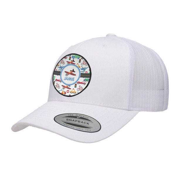 Custom Transportation Trucker Hat - White (Personalized)
