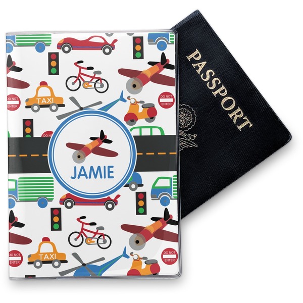 Custom Transportation Vinyl Passport Holder (Personalized)