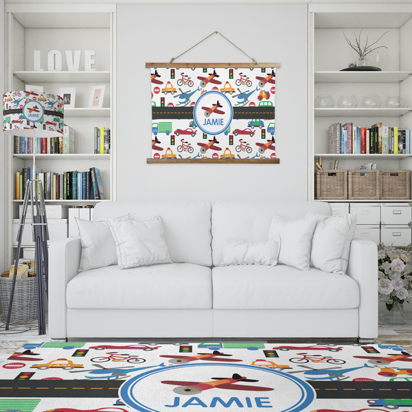 Transportation Wall Hanging Tapestry - IN CONTEXT