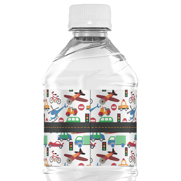 Transportation Water Bottle Label - Back View