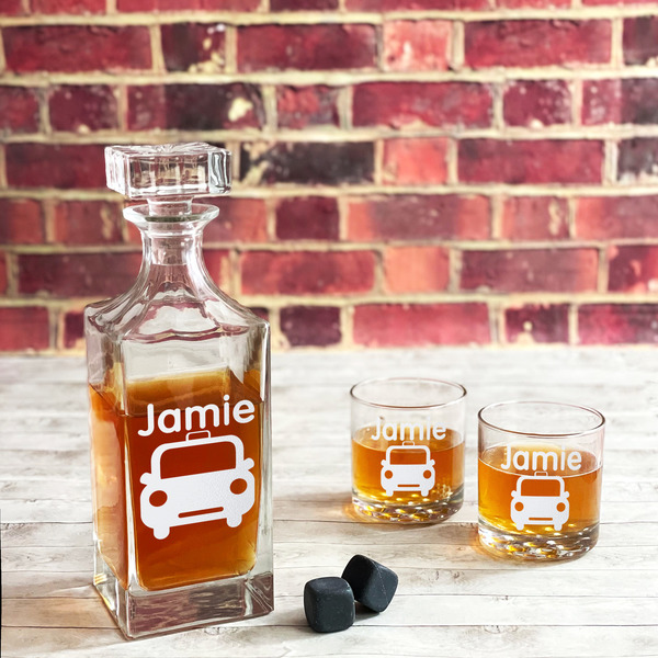 Transportation Whiskey Decanters - 30oz Square - LIFESTYLE