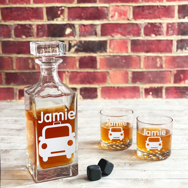 Transportation Whiskey Glass - In Context