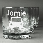 Transportation Whiskey Glasses (Set of 4) (Personalized)