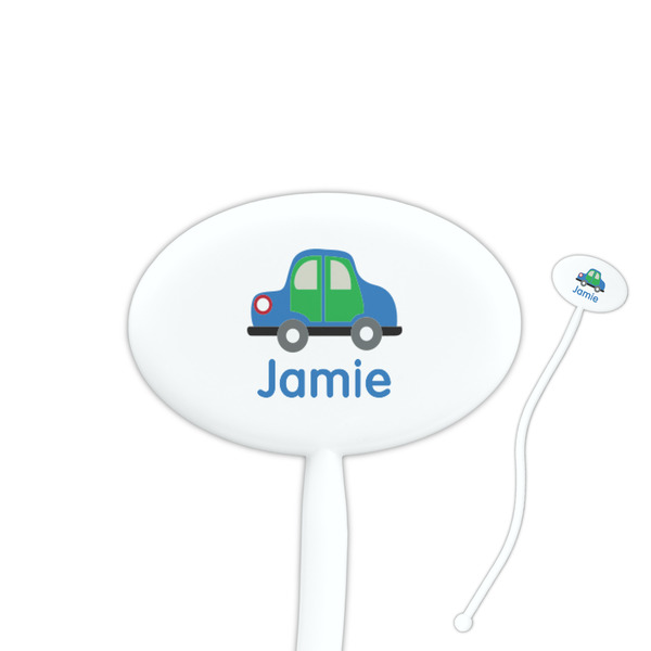 Custom Transportation Oval Plastic Stir Sticks (Personalized)