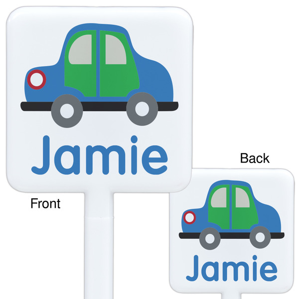Transportation White Plastic Stir Stick - Double Sided - Approval