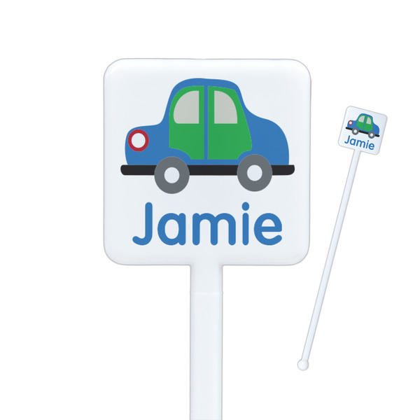 Custom Transportation Square Plastic Stir Sticks (Personalized)