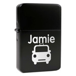 Transportation Windproof Lighter - Black - Double Sided (Personalized)