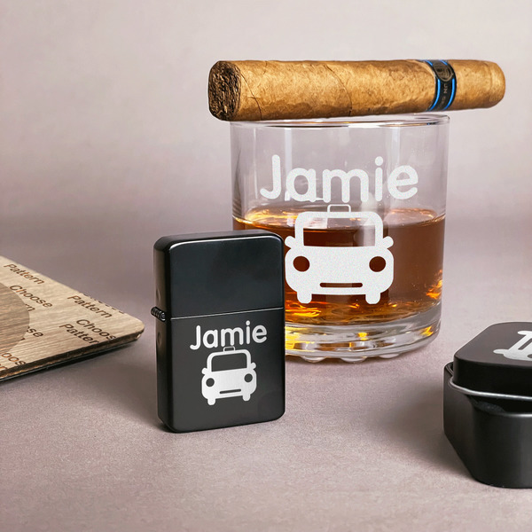 Transportation Windproof Lighters - Black - In Context