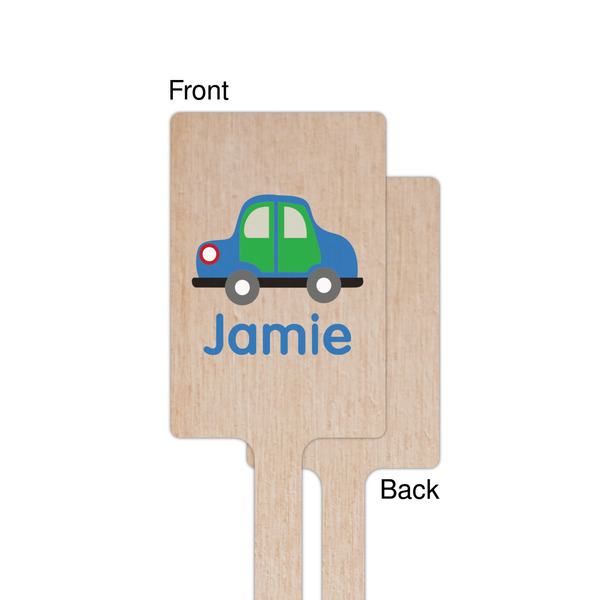 Transportation Wooden 6.25" Stir Stick - Rectangular - Single - Front & Back