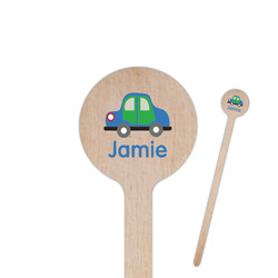 Transportation 6" Round Wooden Stir Sticks - Double Sided (Personalized)