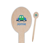 Transportation Oval Wooden Food Picks - Single Sided (Personalized)