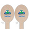 Transportation Wooden Food Pick - Oval - Double Sided - Front & Back