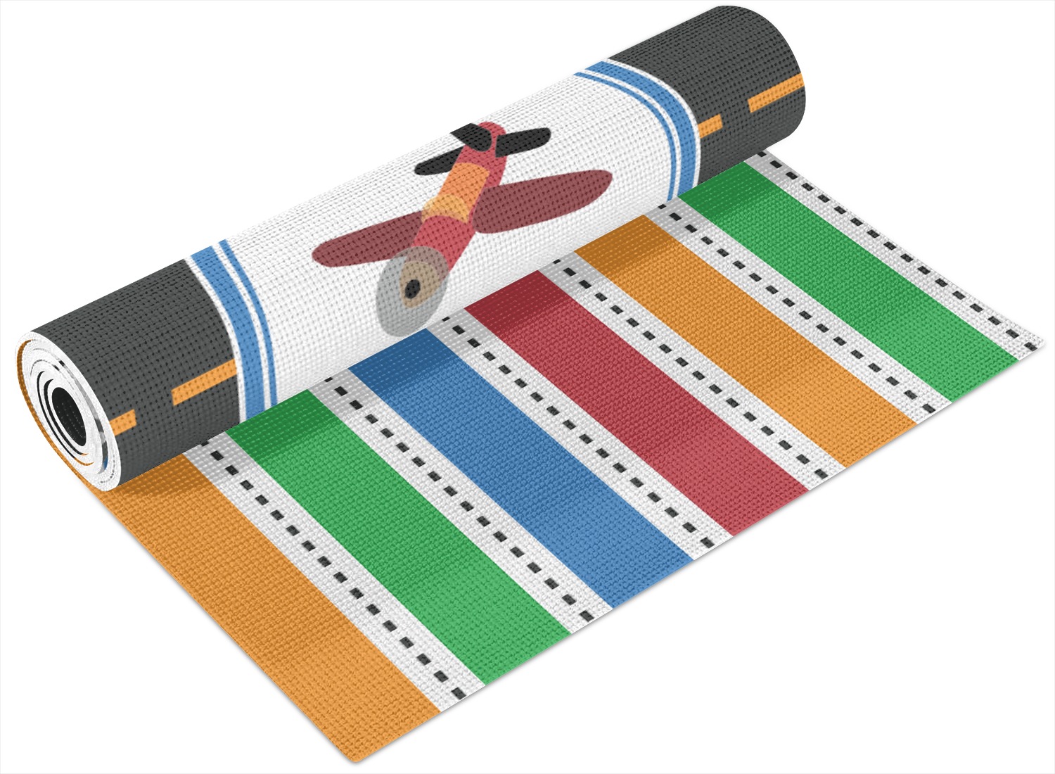 Transportation Yoga Mat Printable Front and Back (Personalized