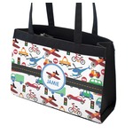 Transportation Zippered Everyday Tote w/ Name or Text