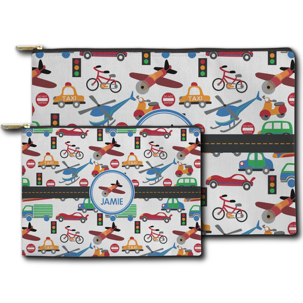 Transportation Zippered Pouches - Size Comparison