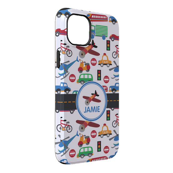 Custom Transportation iPhone Case - Rubber Lined - iPhone 14 Plus (Personalized)