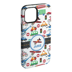 Transportation iPhone Case - Rubber Lined - iPhone 15 Plus (Personalized)
