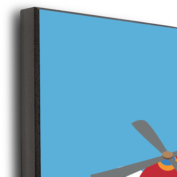 Helicopter 11x14 Wood Print - Closeup