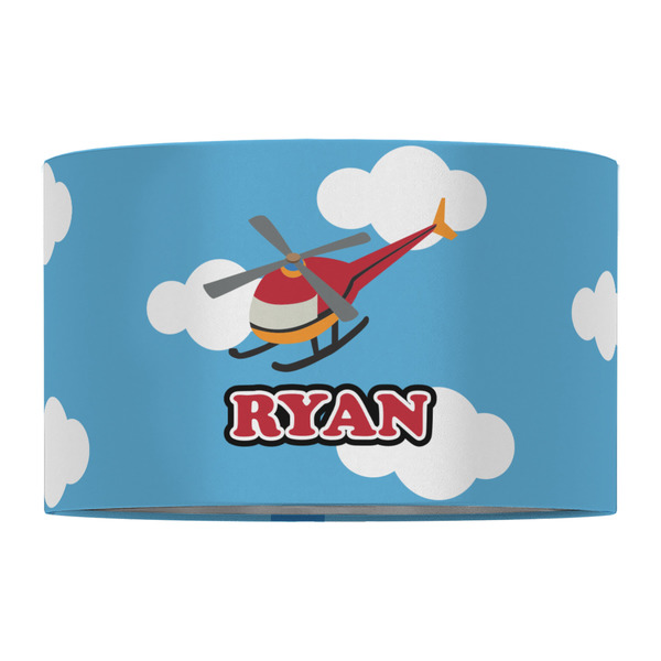 Helicopter 12" Drum Lampshade - FRONT (Fabric)
