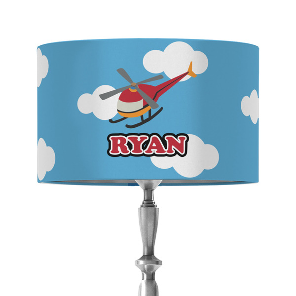 Helicopter 12" Drum Lampshade - ON STAND (Fabric)