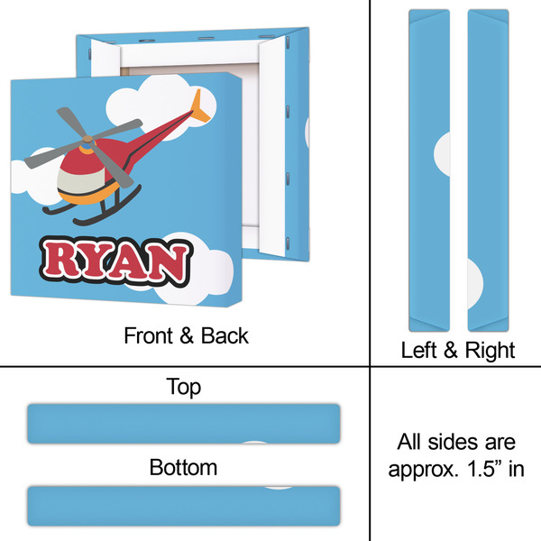 Helicopter 12x12 - Canvas Print - Approval