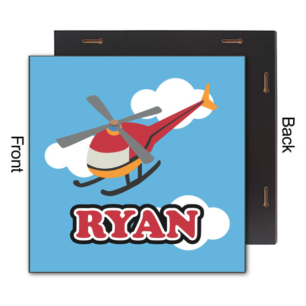 Helicopter 12x12 Wood Print - Front & Back View