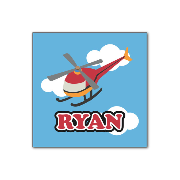 Custom Helicopter Wood Print - 12x12 (Personalized)