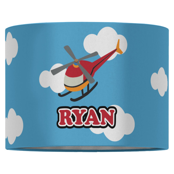 Helicopter 16" Drum Lampshade - FRONT (Fabric)