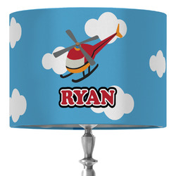 Helicopter 16" Drum Lamp Shade - Fabric (Personalized)