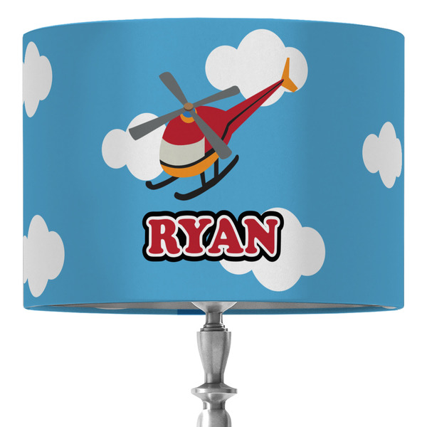 Custom Helicopter 16" Drum Lamp Shade - Fabric (Personalized)