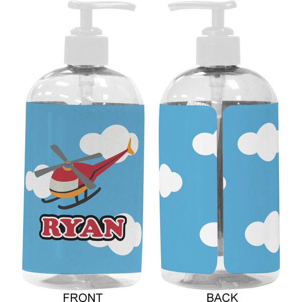 Helicopter 16 oz Plastic Liquid Dispenser- Approval- White