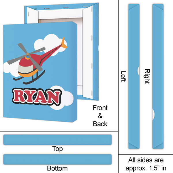 Helicopter 16x20 - Canvas Print - Approval