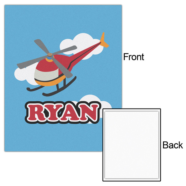 Helicopter 16x20 - Matte Poster - Front & Back