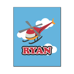 Helicopter Wood Print - 16x20 (Personalized)