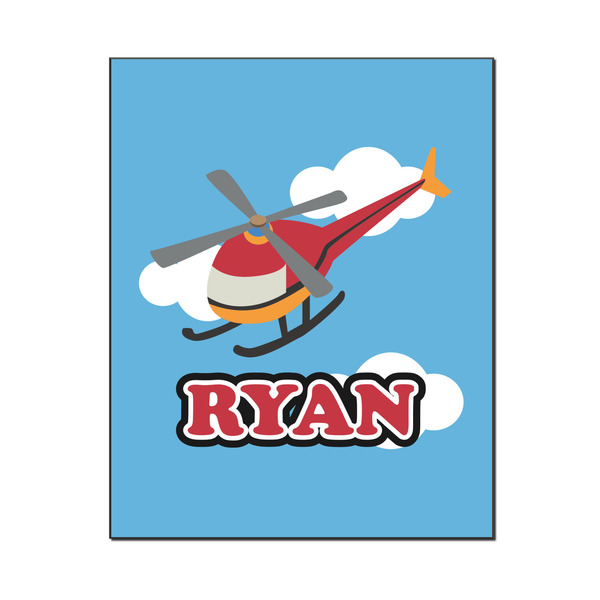 Custom Helicopter Wood Print - 16x20 (Personalized)