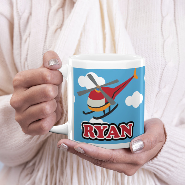 Helicopter 20oz Coffee Mug - LIFESTYLE