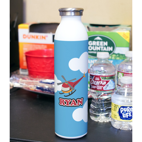 Helicopter 20oz Water Bottles - Full Print - In Context