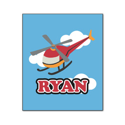 Helicopter Wood Print - 20x24 (Personalized)
