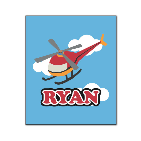 Custom Helicopter Wood Print - 20x24 (Personalized)