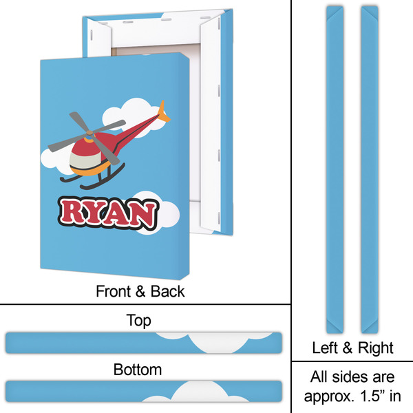 Helicopter 20x30 - Canvas Print - Approval